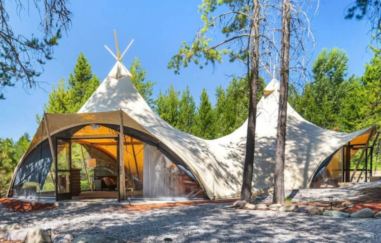 Under Canvas Glacier Coram Exterior foto